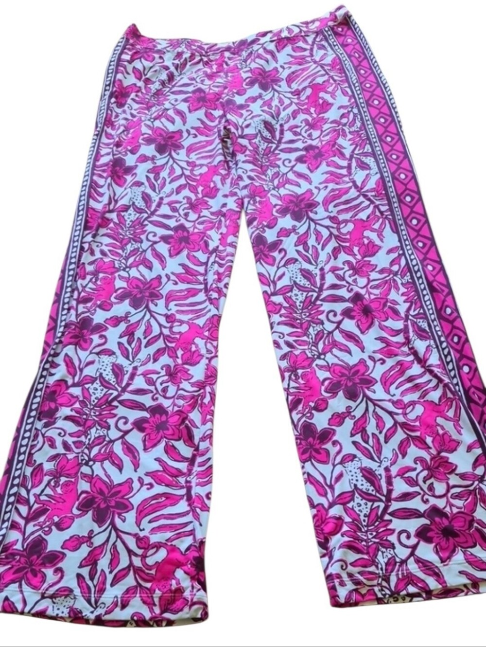 Lilly Pulitzer Grenada UPF 50+ Knit Pants Elderflower Blossom Large New With Tag